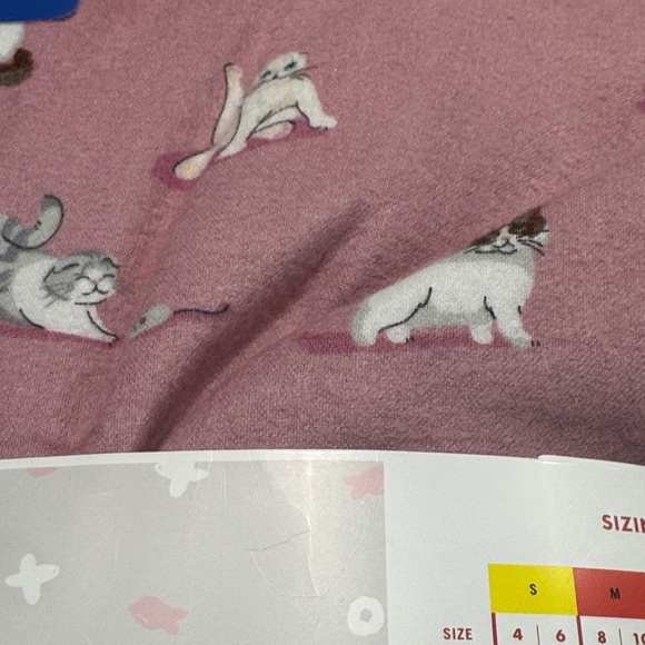 Munki Munki Pink Cat Print  Pajama Set - Picture 7 of 7